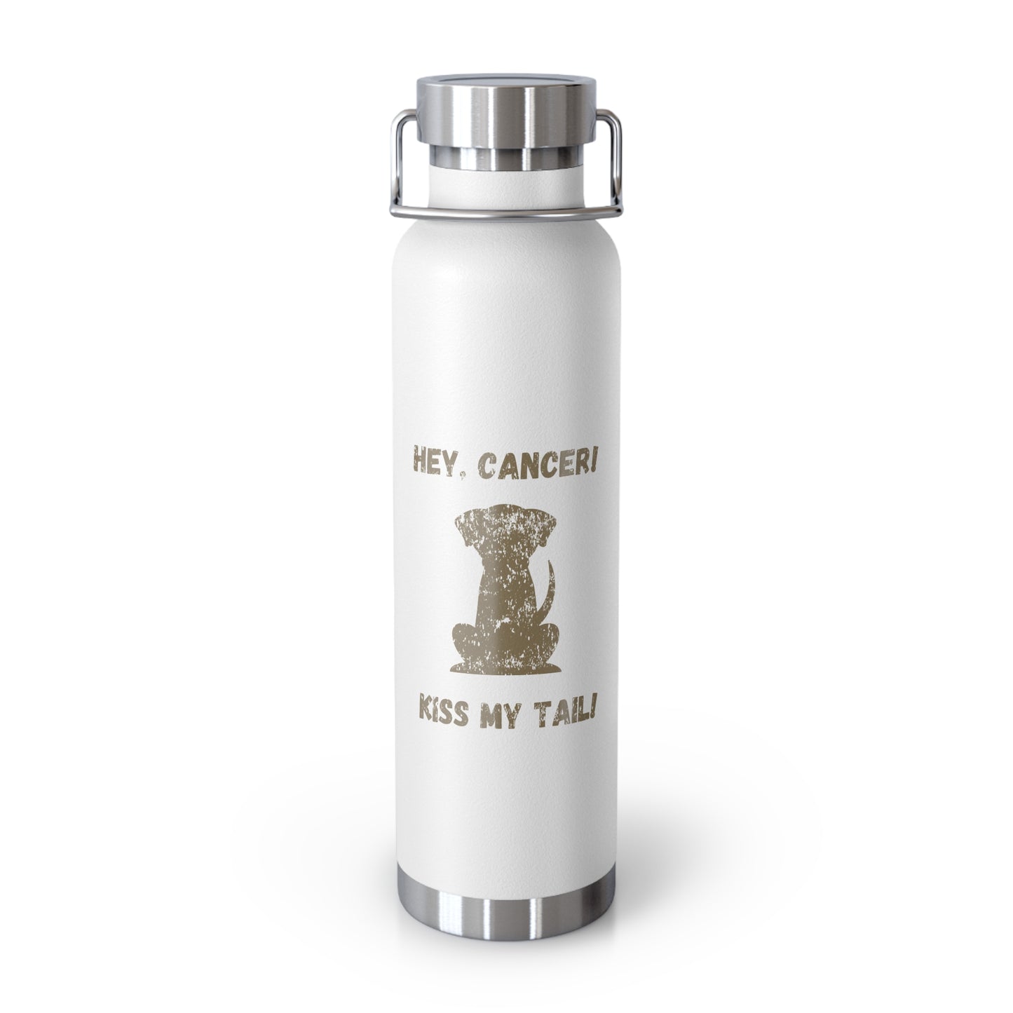 Hey, Cancer!  Kiss My Tail!  Labrador Insulated Bottle, 22oz