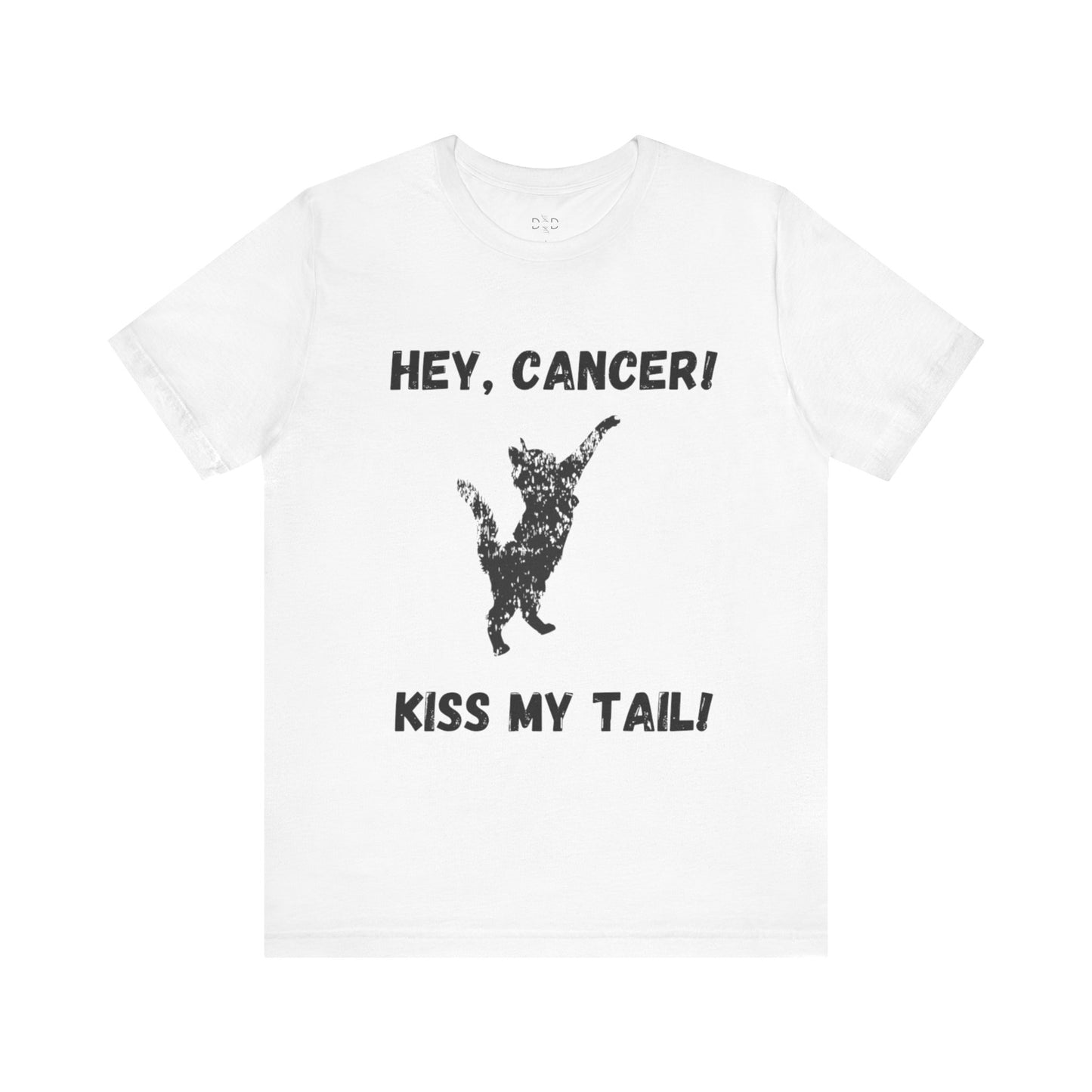 Hey Cancer!  Kiss My Tail!  Cat Punch Silhouette T-shirt