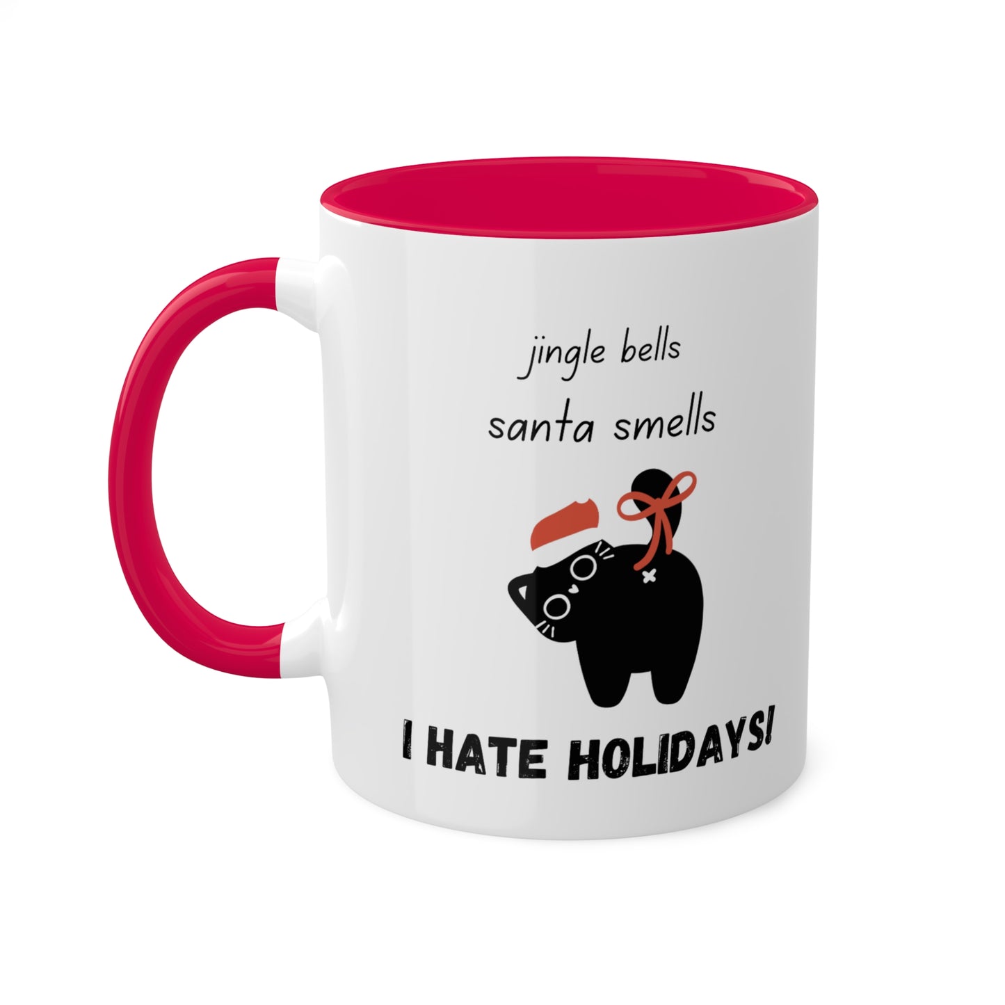 Holiday Hater Sassy CatCeramic Mug, 11oz