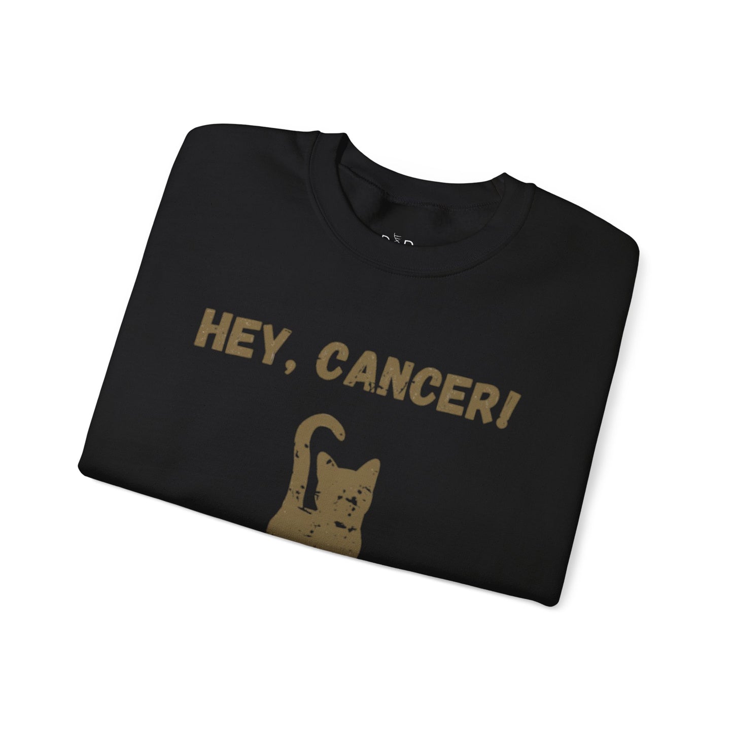 Hey, Cancer!  Kiss My Tail! Sleek Cat Silhouette Sweatshirt