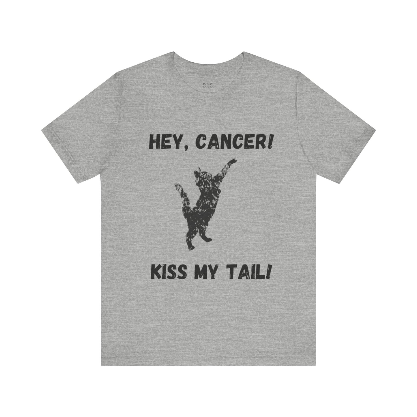 Hey Cancer!  Kiss My Tail!  Cat Punch Silhouette T-shirt