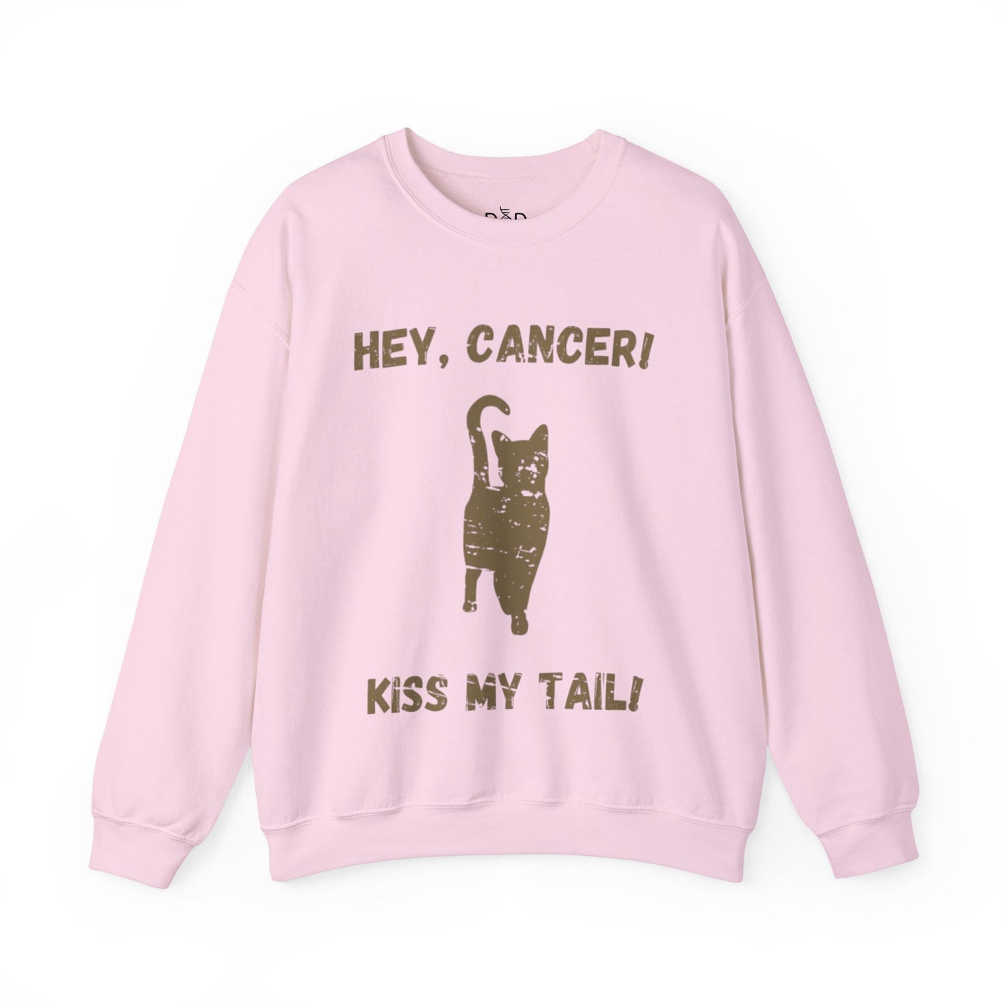 Hey, Cancer!  Kiss My Tail! Sleek Cat Silhouette Sweatshirt