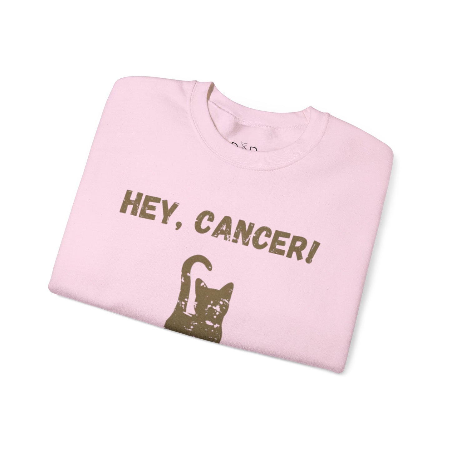 Hey, Cancer!  Kiss My Tail! Sleek Cat Silhouette Sweatshirt