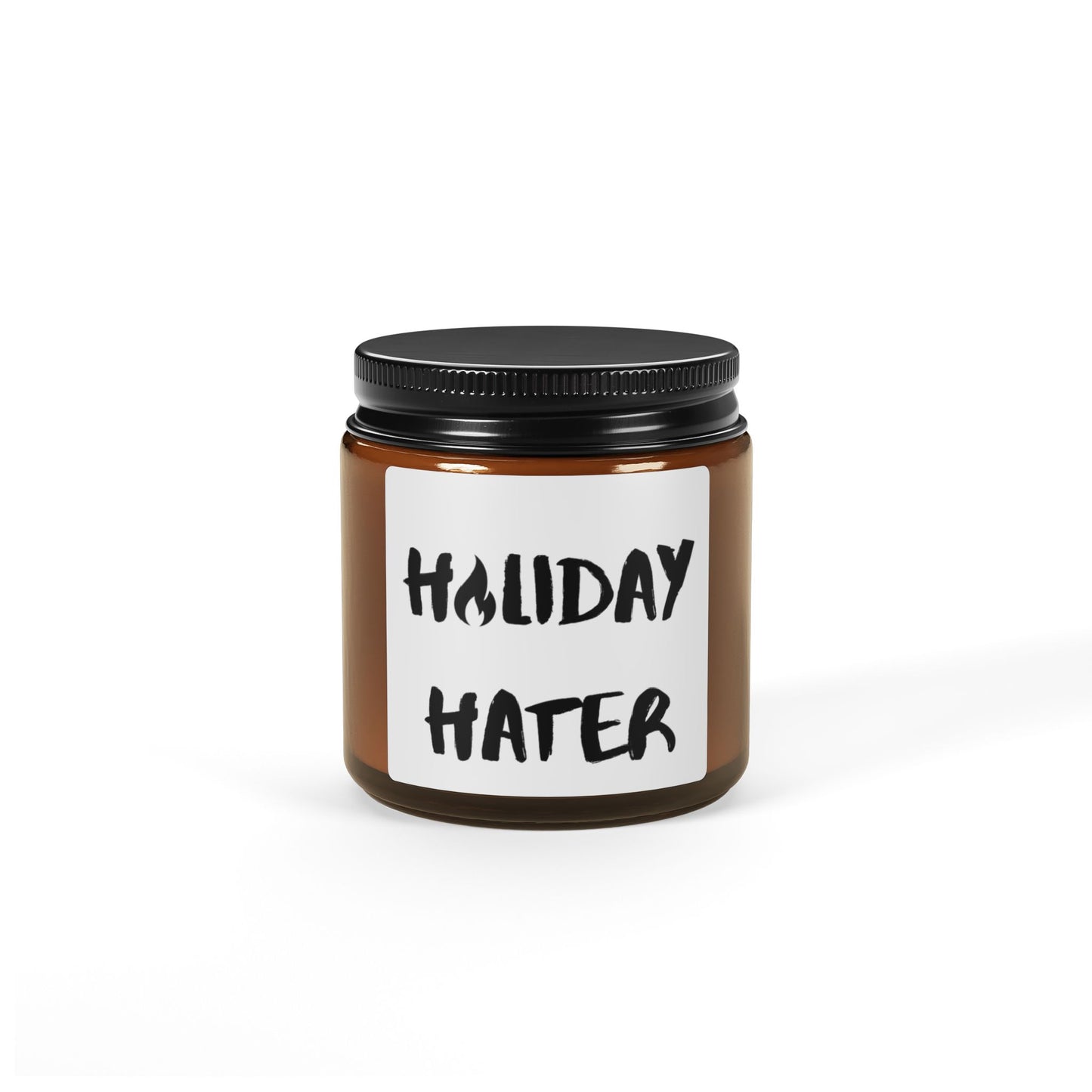 Holiday Hater Scented Soy Candle (Multi-Size, Amber Jar)