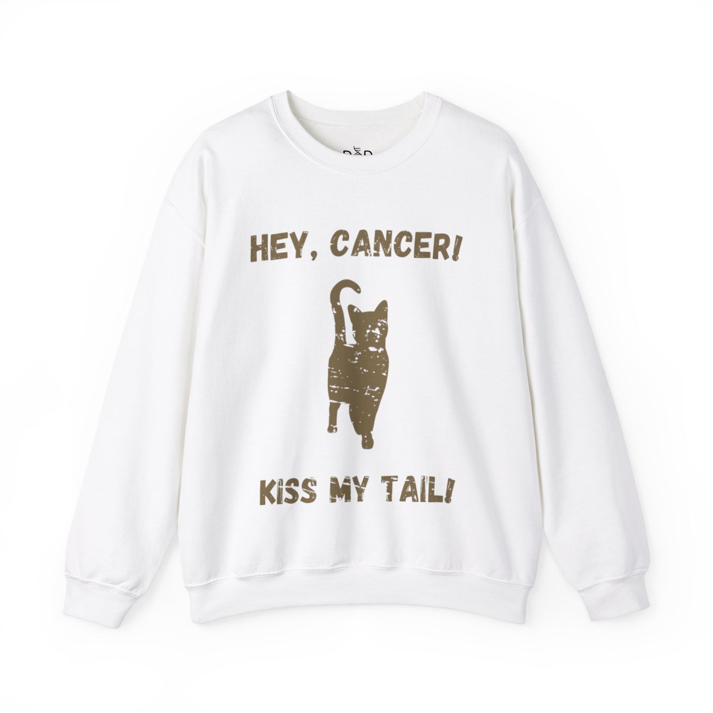 Hey, Cancer!  Kiss My Tail! Sleek Cat Silhouette Sweatshirt