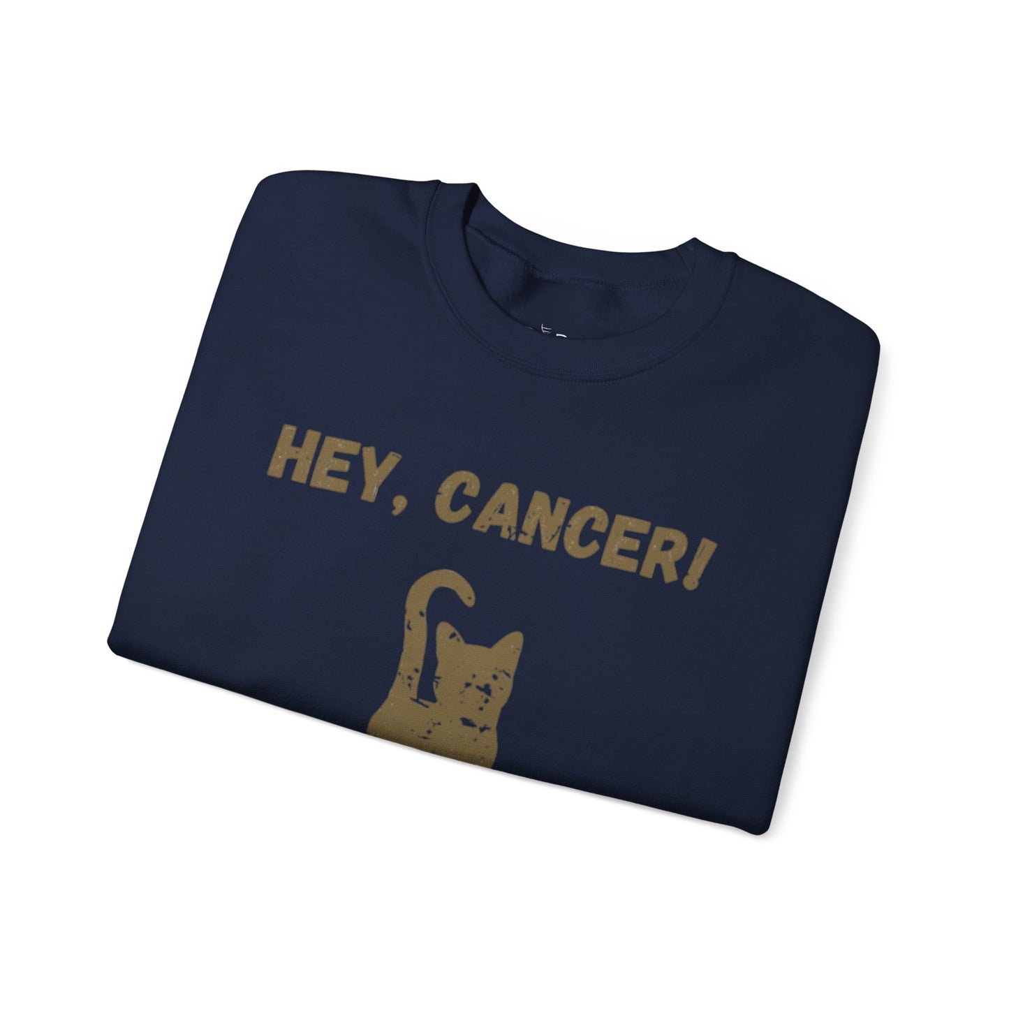 Hey, Cancer!  Kiss My Tail! Sleek Cat Silhouette Sweatshirt