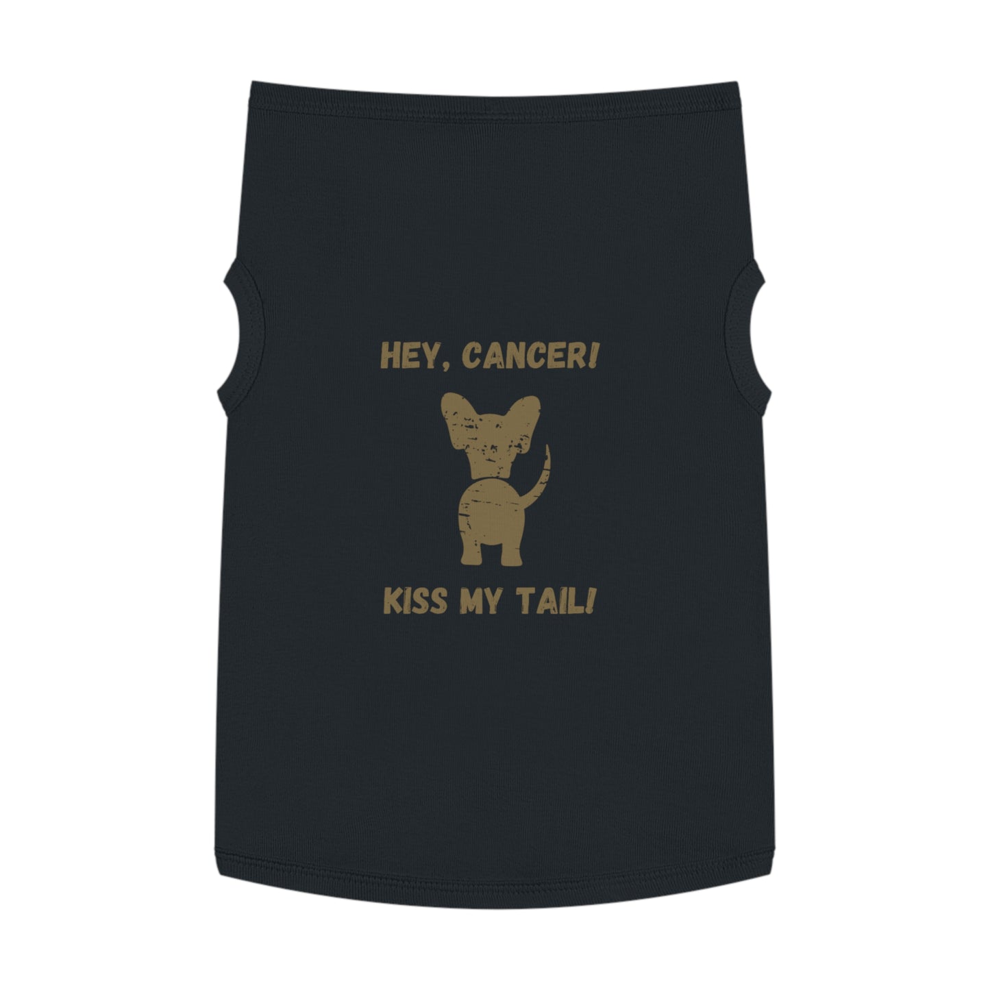 Hey, Cancer! Kiss My Tail! Chihuahua Silhouette Dog T-shirt