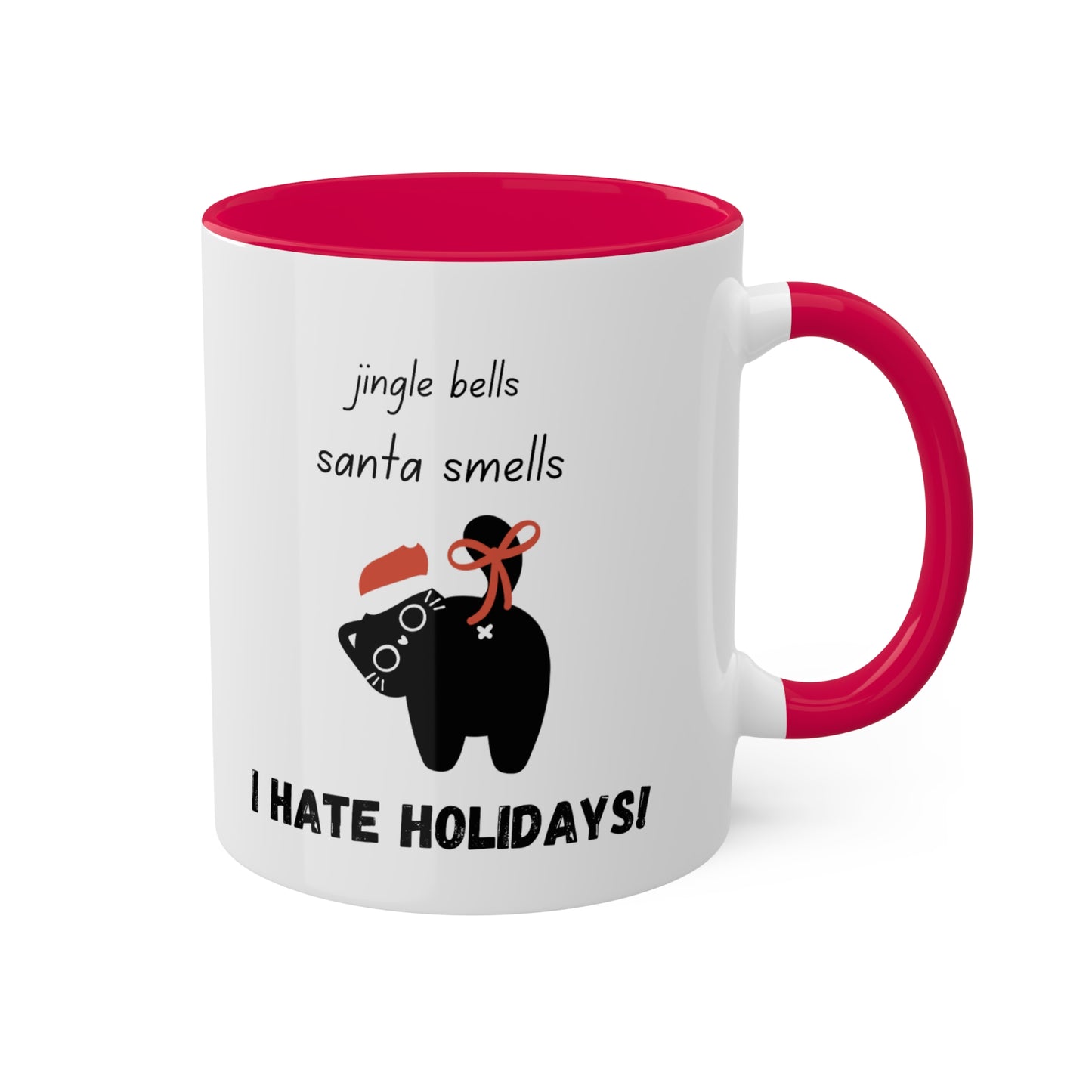 Holiday Hater Sassy CatCeramic Mug, 11oz