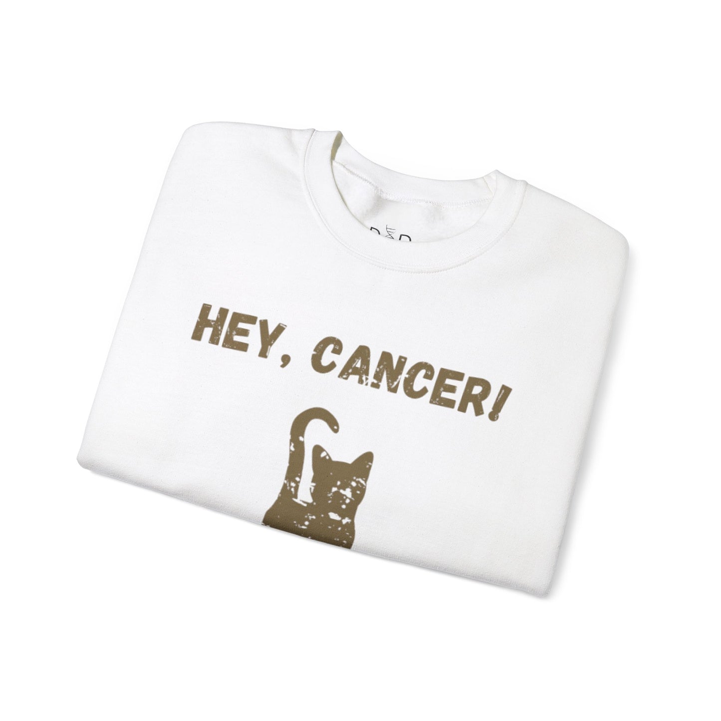 Hey, Cancer!  Kiss My Tail! Sleek Cat Silhouette Sweatshirt