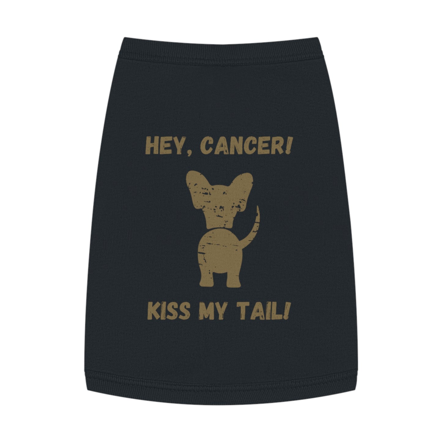 Hey, Cancer! Kiss My Tail! Chihuahua Silhouette Dog T-shirt