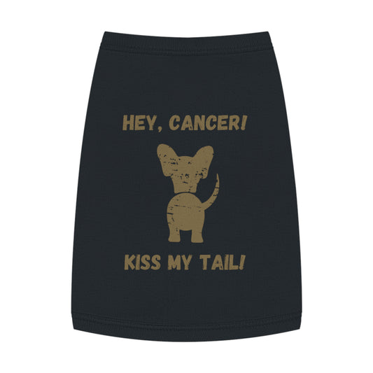 Hey, Cancer! Kiss My Tail! Chihuahua Silhouette Dog T-shirt