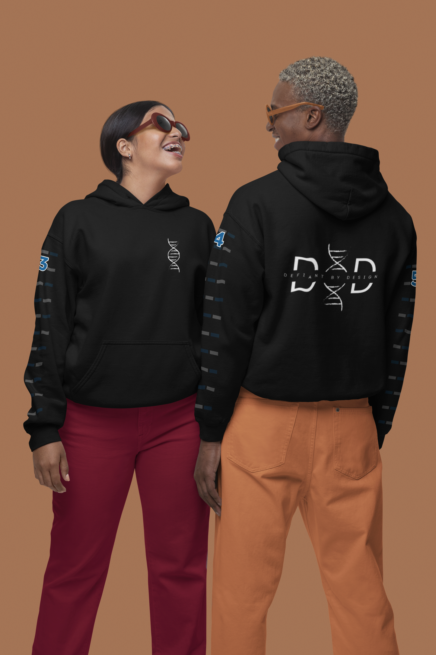 Defiant By Design Logo on Black Pullover Hoodie