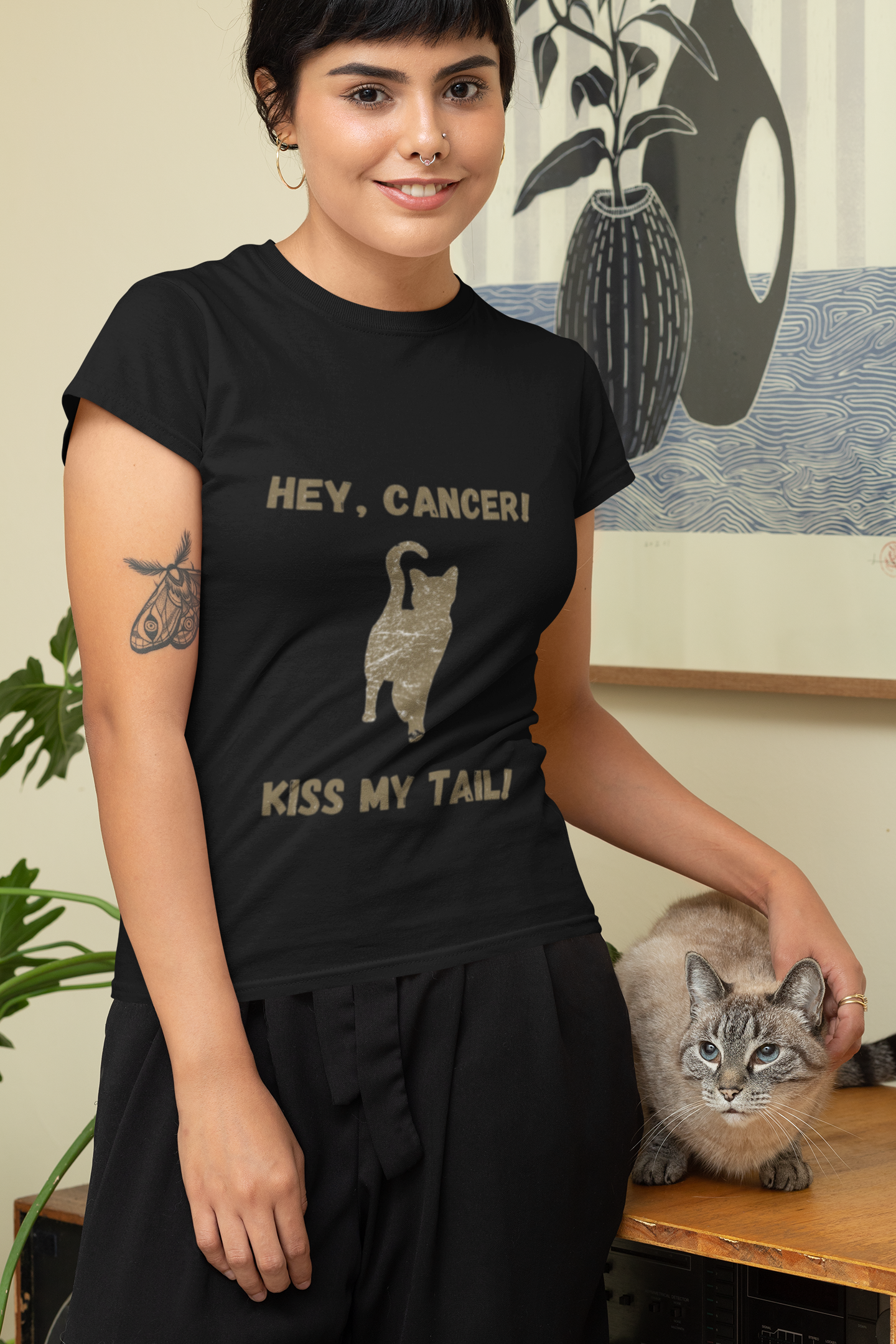 Kiss My Tail Sassy Cat T-shirt